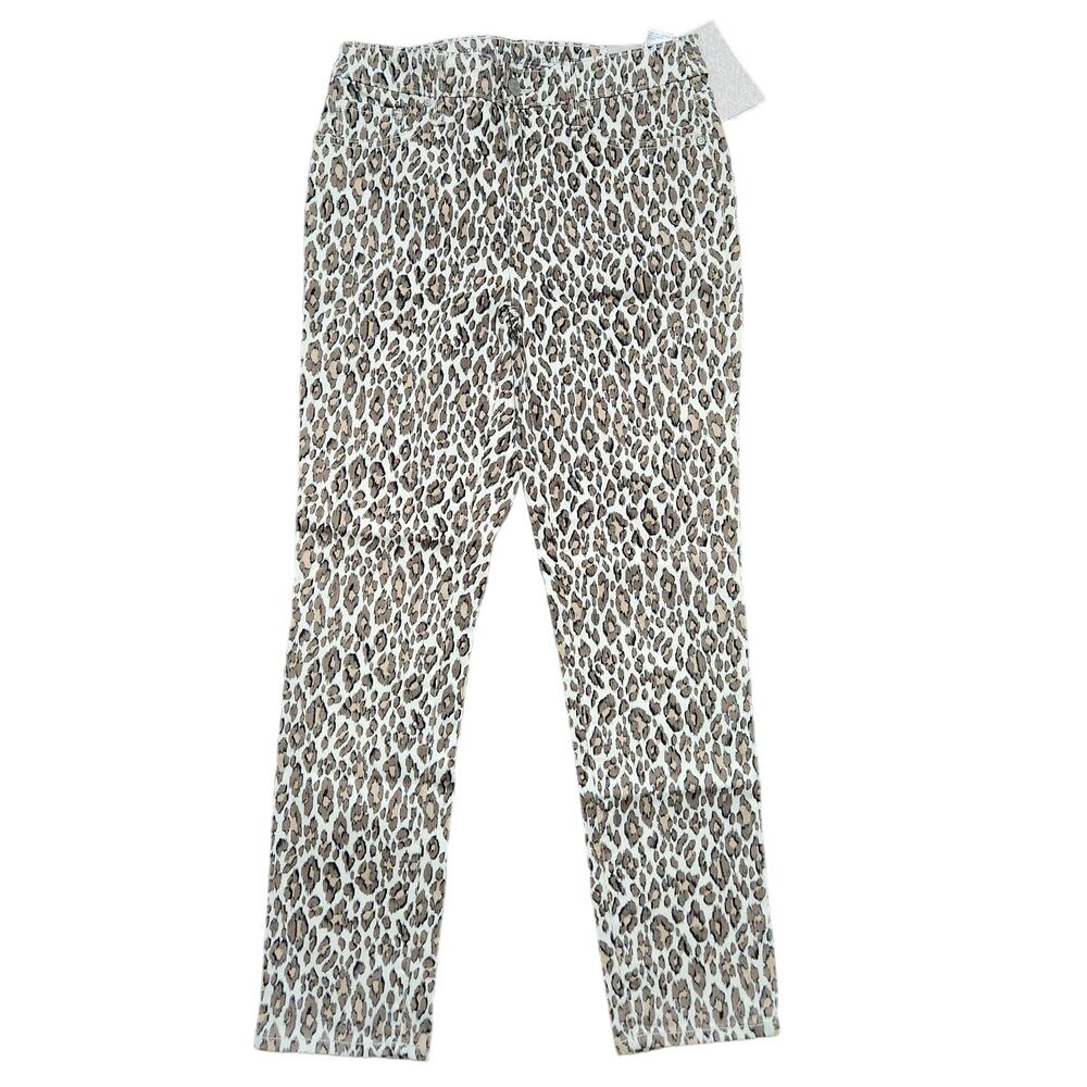 NWT Chico's Girlfriend Slim Leg Leopard Print Jeans Size Chico's 00R US 2
